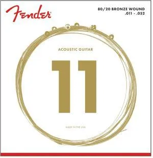 Fender Strings New Acoustic 70CL 80/20 Bronze 11-52 Комплект струн для акустической гитары.