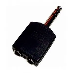 Soundking CC312 Переходник  Джек 6.3 мм, папа, стерео - Джек 6.3 мм х 2 мама, моно.