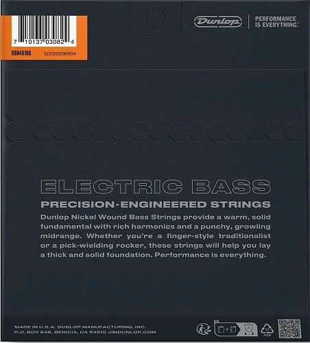 Dunlop DBN45100 (45-100) Комплект струн для бас-гитары.