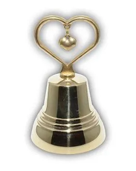 Колокольчик Валдайский KVP5S №5, d60, полированный, с ручкой Сердце.