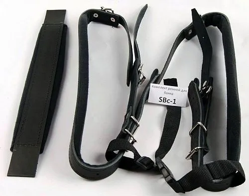 Solo SBc-1 Комплект кожаных ремней для баяна, аккордеона 3/4 с перемычкой.