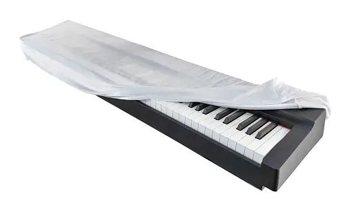 Lutner Aka-015W Накидка для цифрового пианино универсальная бархатная, белая.