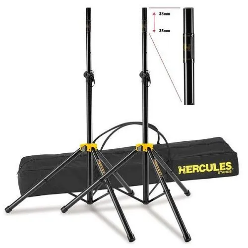 Hercules SS200B Комплект двух стоек для акустических систем с переходником.