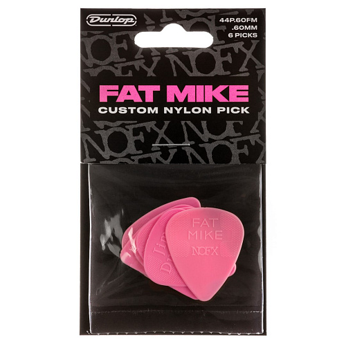 Dunlop 44P.60FM Fat Mike Nylon Набор медиаторов (6 шт).