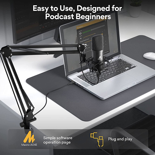 Maono AU-A04E Конденсаторный USB микрофон.