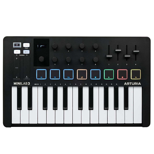 Arturia MiniLab 3 Black Edition MIDI-клавиатура.
