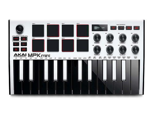 Akai Pro MPK Mini MK3 W USB/MIDI-клавиатура.