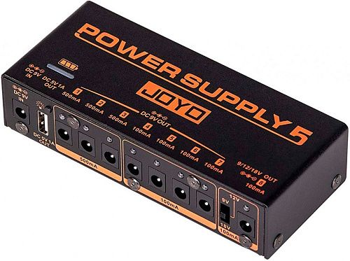 Joyo JP-05 Блок питания для педалей эффектов, 7х9 В+1 комбо.