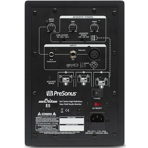 PreSonus Eris E5 Активный 2-х полосный (Bi-Amp) студийный монитор.
