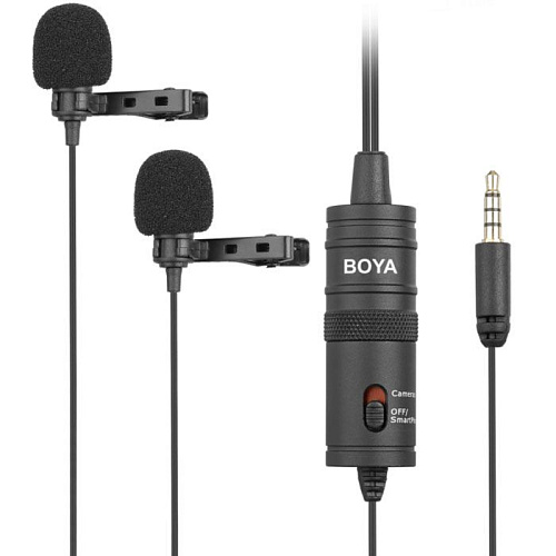 Boya BY-M1DM Микрофон петличный двойной.